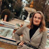 Mariia, en el Parque de Gasset
