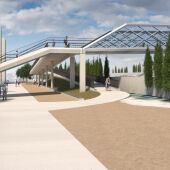 Simulación de la pasarela peatonal de Altabix de Elche.