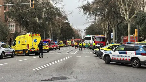 Escenario del accidente en Barcelona Escenario del accidente en Barcelona