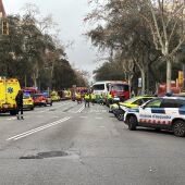 Escenario del accidente en Barcelona 