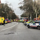 Escenario del accidente en Barcelona Escenario del accidente en Barcelona