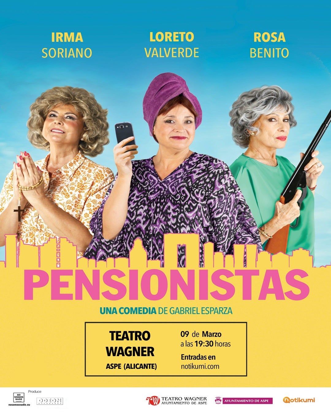 La comedia `Pensionistas´ llega este domingo a Teatro Wagner de Aspe La comedia `Pensionistas´ llega este domingo a Teatro Wagner de Aspe