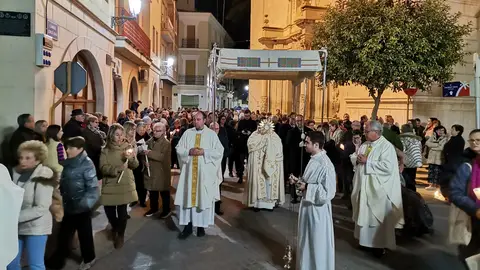 Imagen de archivo de la 'Procesión de las 40 horas' de Novelda. Imagen de archivo de la 'Procesión de las 40 horas' de Novelda.