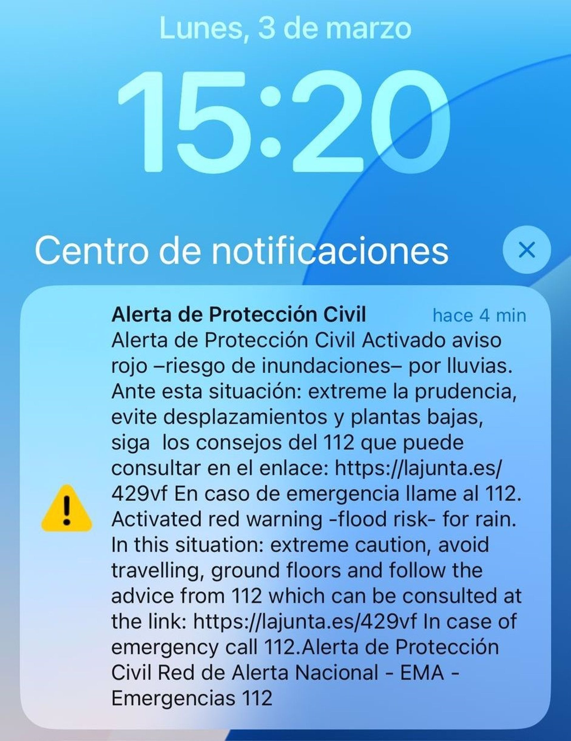 Desactivado el sistema #EsAlert para advertir a ciudadanía del aviso rojo por riesgo de inundaciones en Ronda Desactivado el sistema #EsAlert para advertir a ciudadanía del aviso rojo por riesgo de inundaciones en Ronda