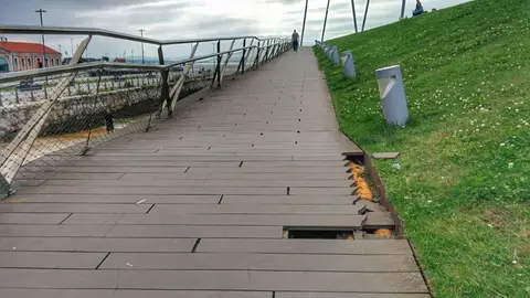 Imagen de archivo de desperfectos en la duna de Zaera en Gamazo en 2018 Imagen de archivo de desperfectos en la duna de Zaera en Gamazo en 2018