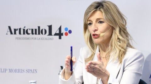 La vicepresidenta Yolanda D&iacute;az interviene en el ciclo de debate 'Pioneras14', 