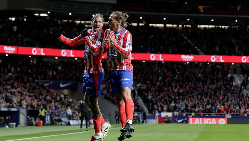 De Paul y Griezmann celebran un gol en el Metropolitano De Paul y Griezmann celebran un gol en el Metropolitano