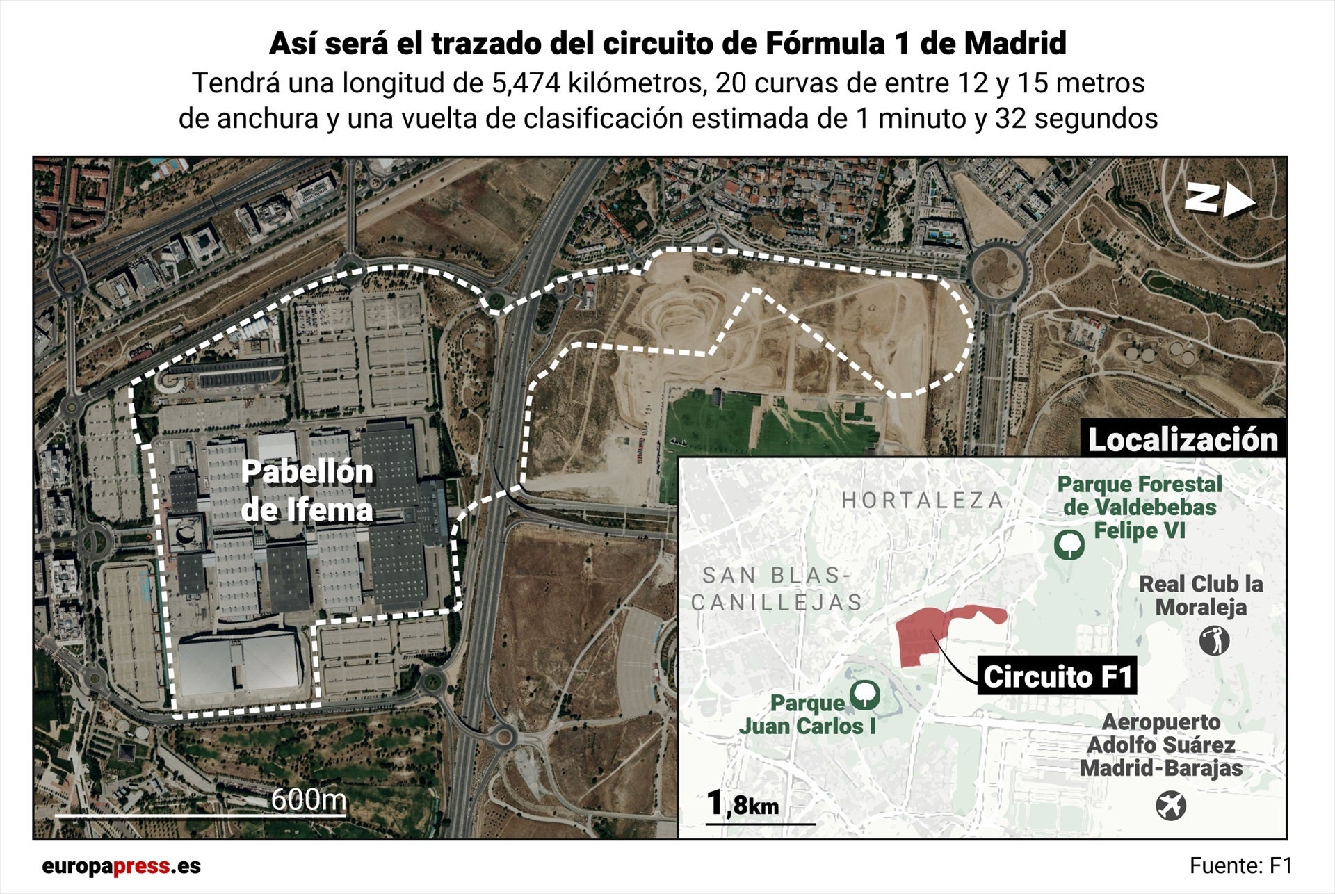 Madring: así será el circuito de Fórmula 1 de Ifema que empezará a construirse en verano Madring: así será el circuito de Fórmula 1 de Ifema que empezará a construirse en verano