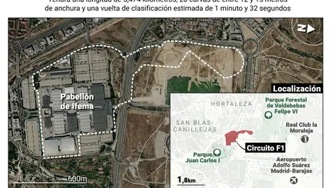 Madring: así será el circuito de Fórmula 1 de Ifema que empezará a construirse en verano Madring: así será el circuito de Fórmula 1 de Ifema que empezará a construirse en verano