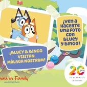 Bluey y Bingo llegan a Málaga Nostrum para celebrar su 20º aniversario Bluey y Bingo llegan a Málaga Nostrum para celebrar su 20º aniversario