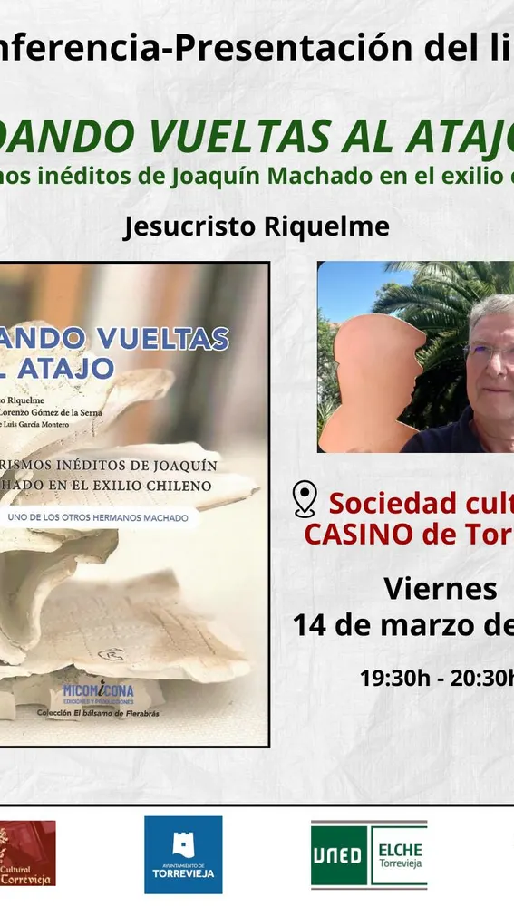Jesucristo Riquelme publica 'Dando vueltas al atajo'. Aforismos inéditos de Joaquín Machado en el exilio chileno Jesucristo Riquelme publica 'Dando vueltas al atajo'. Aforismos inéditos de Joaquín Machado en el exilio chileno