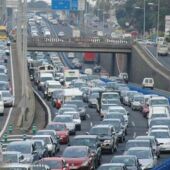 Imagen de un atasco en la TF5 