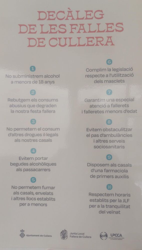 Decálogo Falles Cullera