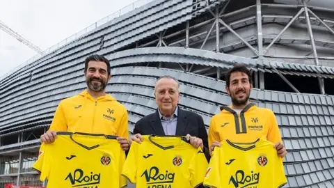 Raúl Albiol, Fernando Roig y Dani Parejo Raúl Albiol, Fernando Roig y Dani Parejo