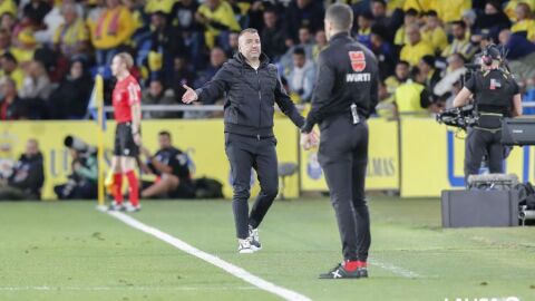 Diego Mart&iacute;nez durante un partido de Las Palmas 