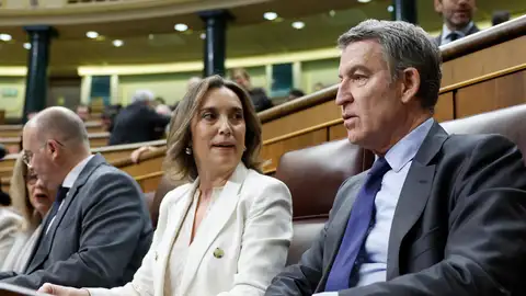 Cuca Gamarra y Alberto Núñez Feijóo en el Congreso de los Diputados Cuca Gamarra y Alberto Núñez Feijóo en el Congreso de los Diputados
