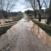 Imagen inundaciones en la carretera de Bazán