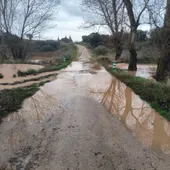 Imagen inundaciones en la carretera de Bazán Imagen inundaciones en la carretera de Bazán
