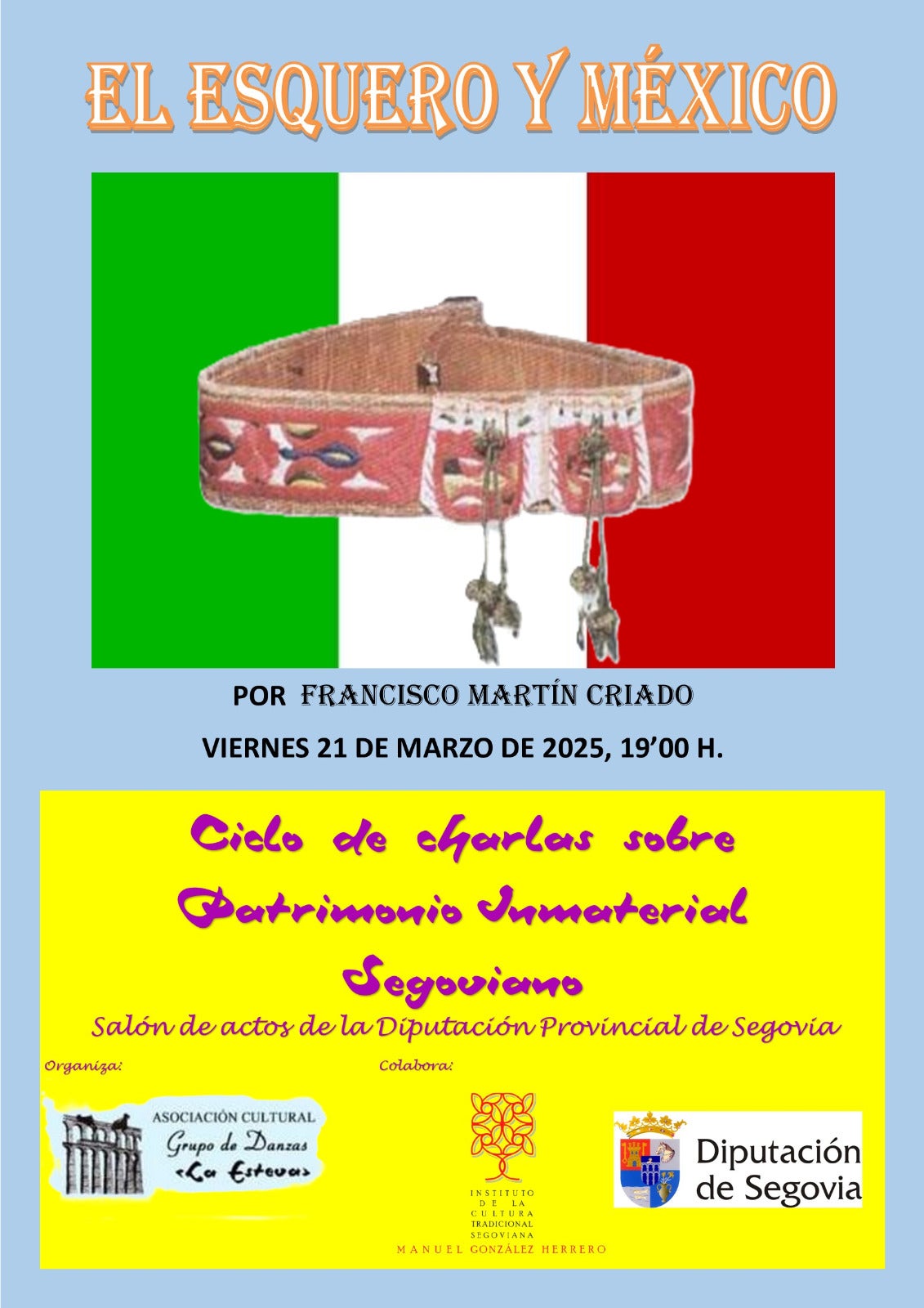 El Esquero y México, próxima parada del ciclo de conferencias sobre patrimonio inmaterial de La Esteva El Esquero y México, próxima parada del ciclo de conferencias sobre patrimonio inmaterial de La Esteva