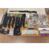 Material aprehendido por la Guardia Civil