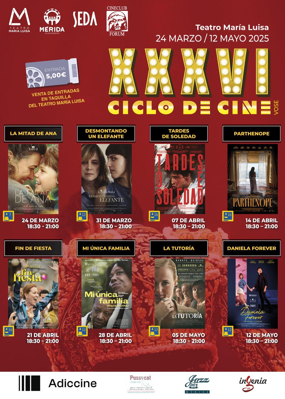 Vuelve el cine al teatro María Luisa con un ciclo de ocho películas que se proyectará cada lunes en dos pases Vuelve el cine al teatro María Luisa con un ciclo de ocho películas que se proyectará cada lunes en dos pases