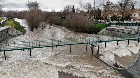 El cauce del río Manzanares, en Madrid. El cauce del río Manzanares, en Madrid.