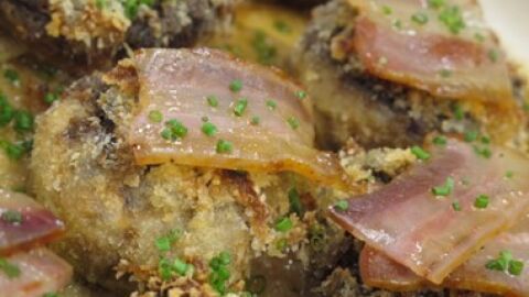 La receta de Robin Food para preparar "Champis rellanos para Osorio, jefe supremo"