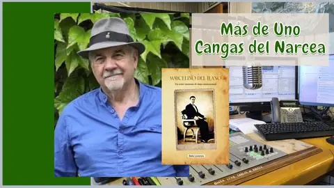 Rafa Lorenzo con la portada de su libro `Marcelino del Llano´ Rafa Lorenzo con la portada de su libro `Marcelino del Llano´