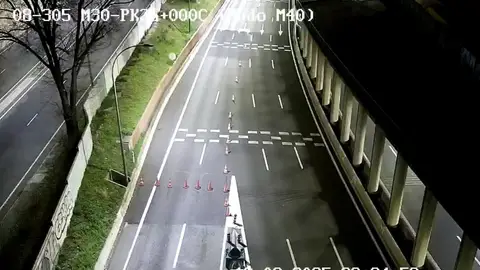 Cortes de tráfico en el ramal de la M-30 con M-40 por riesgo de desbordamiento del río Manzanares. Cortes de tráfico en el ramal de la M-30 con M-40 por riesgo de desbordamiento del río Manzanares.