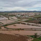 Desbordamiento de la rambla en su unión con el río Jabalón en Torrenueva (Ciudad Real) Desbordamiento de la rambla en su unión con el río Jabalón en Torrenueva (Ciudad Real)
