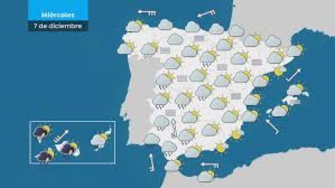 Mapa meteorol&oacute;gico de Espa&ntilde;a.