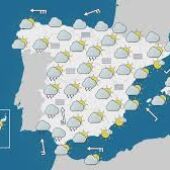 Mapa meteorológico de España.
