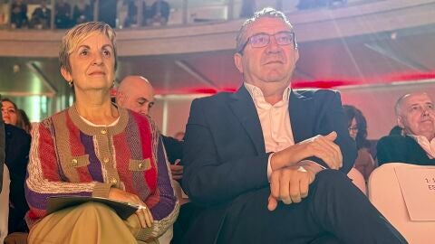 Marian Cano y Toni P&eacute;rez en un congreso de UGT