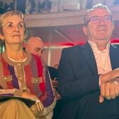 Marian Cano y Toni Pérez en un congreso de UGT