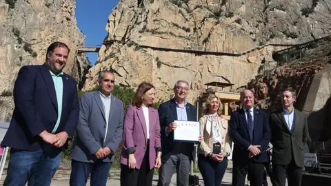 Comienzan las obras de ampliación del Caminito del Rey, que refuerza su seguridad con el mayor puente colgante de España Comienzan las obras de ampliación del Caminito del Rey, que refuerza su seguridad con el mayor puente colgante de España