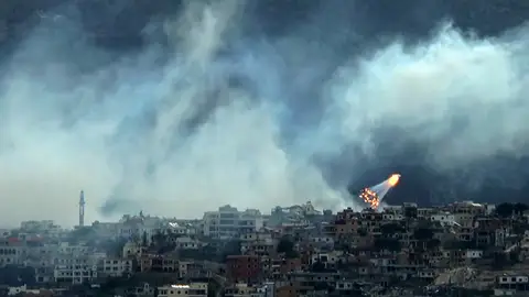 Imágenes del dron atacando Beirut. Imágenes del dron atacando Beirut.