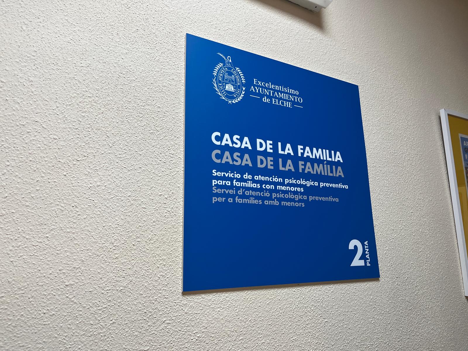Elche pone en marcha una Casa de la Familia con la activación del nuevo del servicio de atención psicológica Elche pone en marcha una Casa de la Familia con la activación del nuevo del servicio de atención psicológica