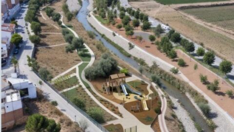 Imagen virtual del parque fluvial de Carlet