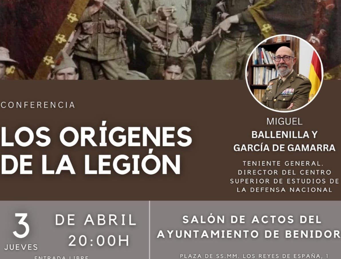 Nueva conferencia de la Fundación FRAX sobre los orígenes de la Legión Española a cargo del Teniente General Miguel Balenilla y García de Gamarra Nueva conferencia de la Fundación FRAX sobre los orígenes de la Legión Española a cargo del Teniente General Miguel Balenilla y García de Gamarra