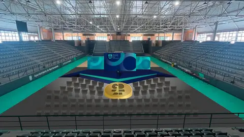 Recreación del pabellón donde se celebrará el evento Recreación del pabellón donde se celebrará el evento