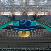 Recreación del pabellón donde se celebrará el evento Recreación del pabellón donde se celebrará el evento