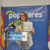 Cándida Tercero, presidenta y portavoz PP Valdepeñas