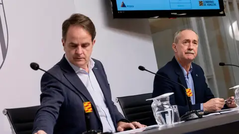 Bermúdez de Castro y Clavero en la presentación del plan Bermúdez de Castro y Clavero en la presentación del plan