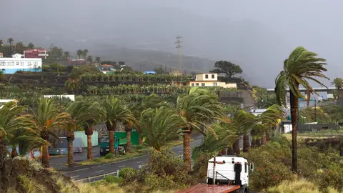 Imagen del temporal lluvias y viento en La Palma, Canarias Tormenta Nuria
