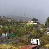 Imagen del temporal lluvias y viento en La Palma, Canarias