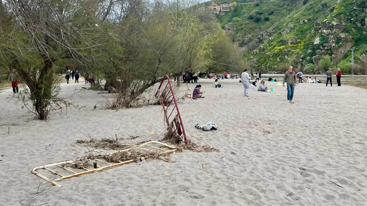 Playa surgida en el entorno del río Tajo. Playa surgida en el entorno del río Tajo.