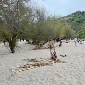 Playa surgida en el entorno del río Tajo. 