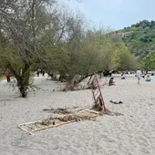 Playa surgida en el entorno del río Tajo. Playa surgida en el entorno del río Tajo.