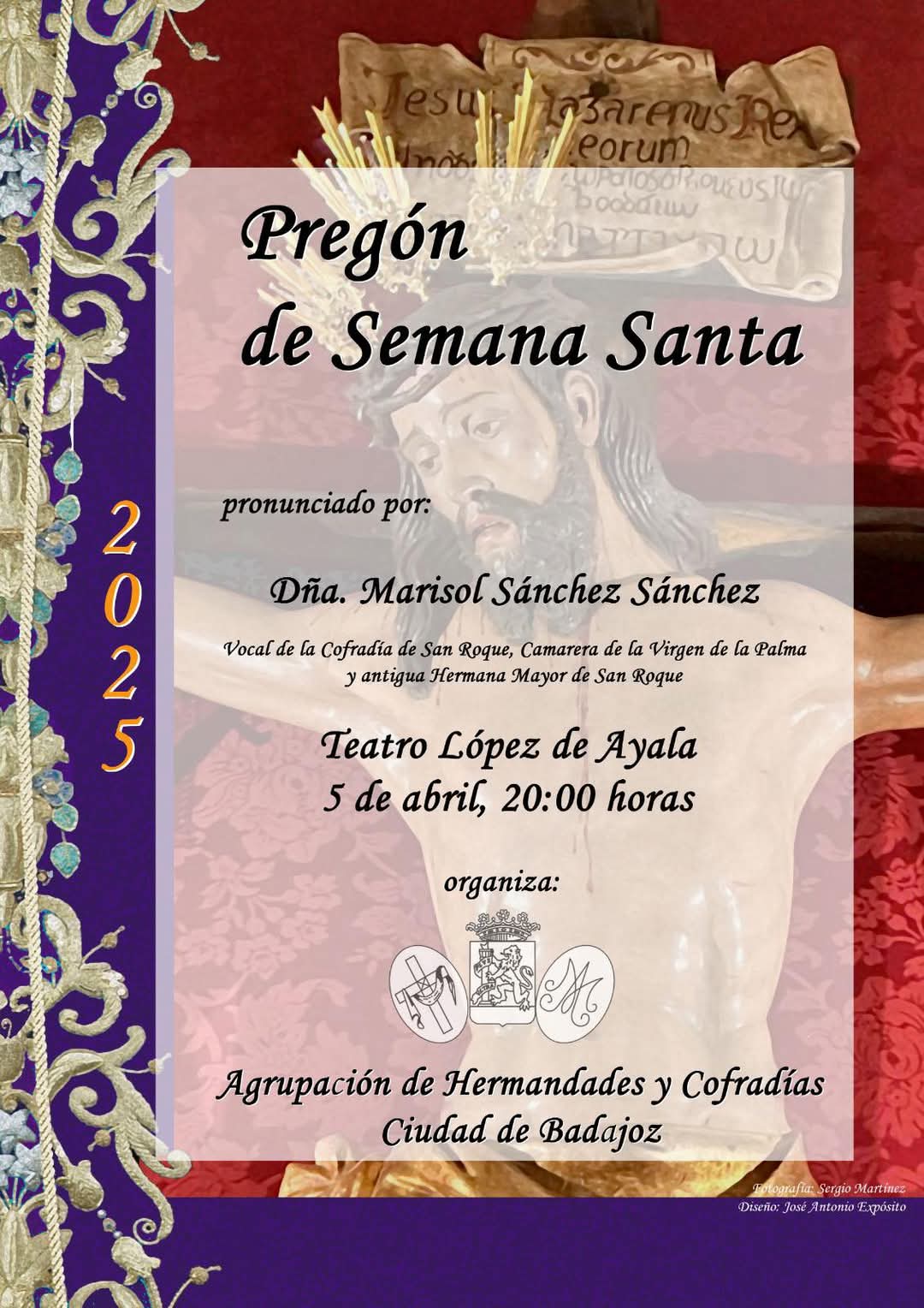 Marisol Sánchez, pregonera de la Semana Santa de Badajoz Marisol Sánchez, pregonera de la Semana Santa de Badajoz