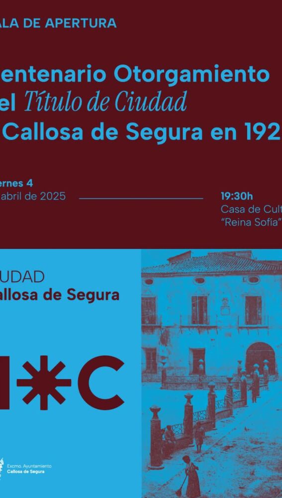 Callosa de Segura comienza la celebración del centenario del otorgamiento del título como 'Ciudad'